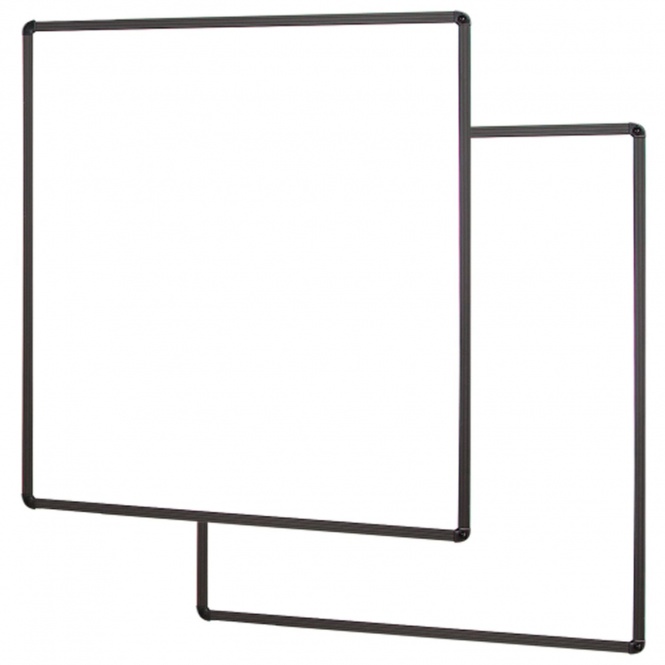 Zwei Whiteboard-Seitenflügel, doppelseitig mit Whiteboardmarkern beschreibbar, 